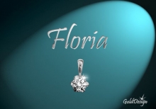 Floria - přívěsek stříbřený